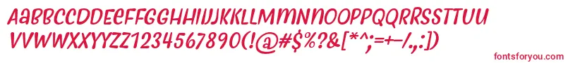 フォントMyfrideRegularItalic – 赤い文字