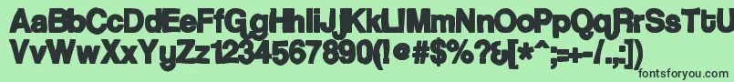 Coolveticaink Font – Black Fonts on Green Background