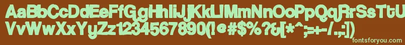 Coolveticaink Font – Green Fonts on Brown Background