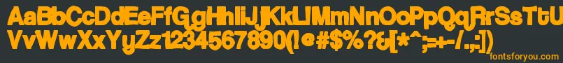 Coolveticaink Font – Orange Fonts on Black Background