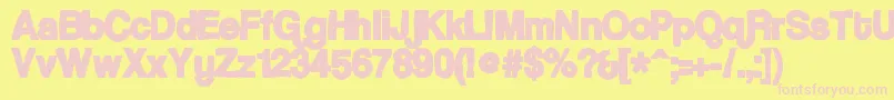 Coolveticaink Font – Pink Fonts on Yellow Background