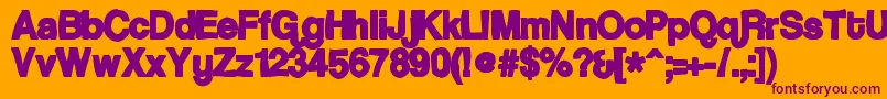 Coolveticaink Font – Purple Fonts on Orange Background