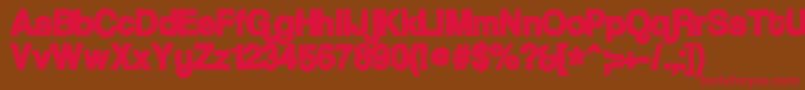 Coolveticaink Font – Red Fonts on Brown Background