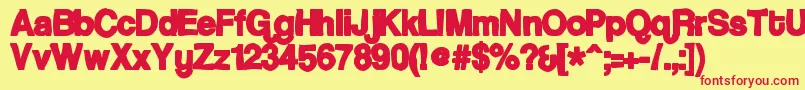 fuente Coolveticaink – Fuentes Rojas Sobre Fondo Amarillo