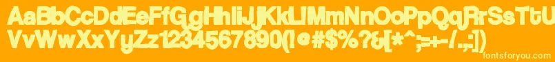 Coolveticaink Font – Yellow Fonts on Orange Background