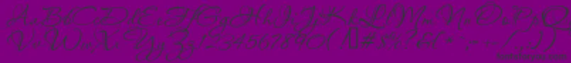 Aquarelle Font – Black Fonts on Purple Background