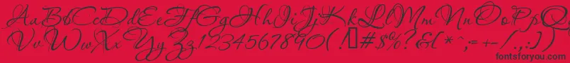 Aquarelle Font – Black Fonts on Red Background