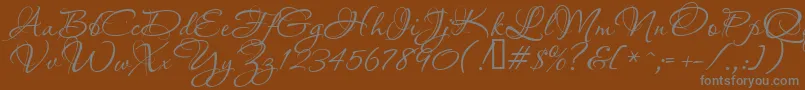 Шрифт Aquarelle – серые шрифты на коричневом фоне
