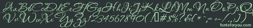 Шрифт Aquarelle – зелёные шрифты на чёрном фоне