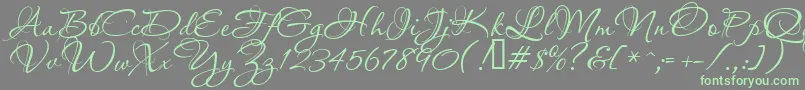 Шрифт Aquarelle – зелёные шрифты на сером фоне
