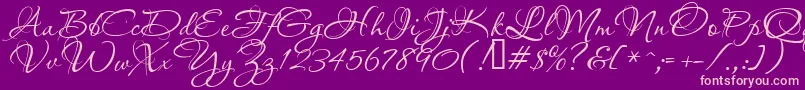 Aquarelle Font – Pink Fonts on Purple Background