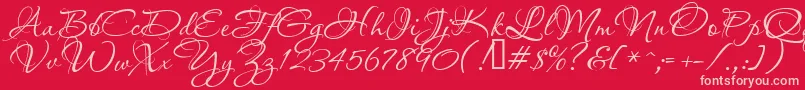 Шрифт Aquarelle – розовые шрифты на красном фоне