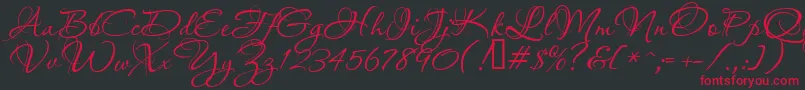 Шрифт Aquarelle – красные шрифты на чёрном фоне