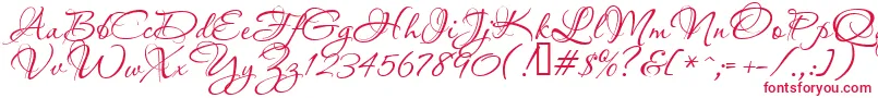 Шрифт Aquarelle – красные шрифты