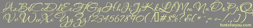 Aquarelle Font – Yellow Fonts on Gray Background