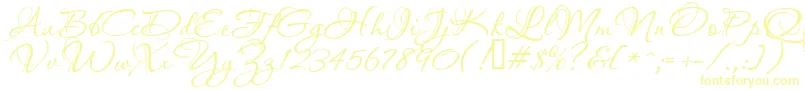 Aquarelle-Schriftart – Gelbe Schriften