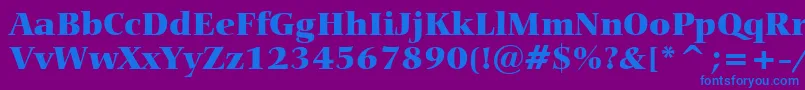 CarminaBlackBt Font – Blue Fonts on Purple Background