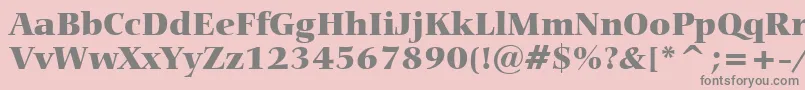 Czcionka CarminaBlackBt – szare czcionki na różowym tle