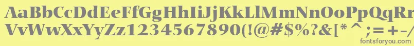 CarminaBlackBt Font – Gray Fonts on Yellow Background