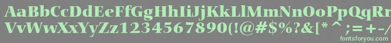 フォントCarminaBlackBt – 灰色の背景に緑のフォント