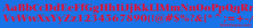 CarminaBlackBt Font – Red Fonts on Blue Background