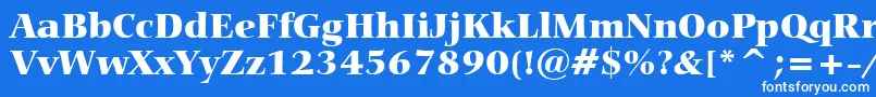 フォントCarminaBlackBt – 青い背景に白い文字