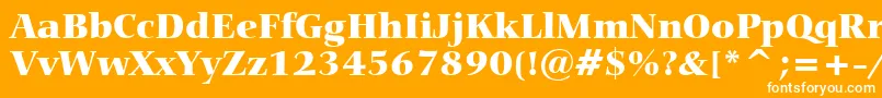 フォントCarminaBlackBt – オレンジの背景に白い文字