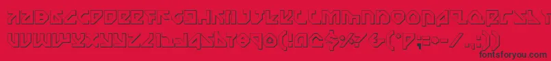 Nostroo Font – Black Fonts on Red Background