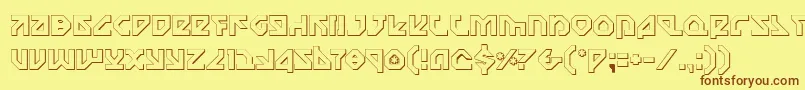 Шрифт Nostroo – коричневые шрифты на жёлтом фоне