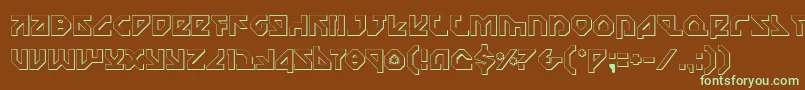 Шрифт Nostroo – зелёные шрифты на коричневом фоне