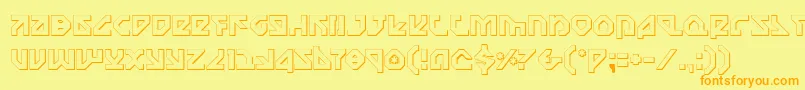Nostroo Font – Orange Fonts on Yellow Background