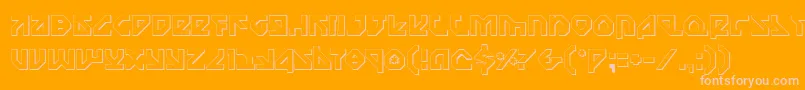 Nostroo Font – Pink Fonts on Orange Background