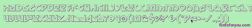 Nostrooフォントについての詳細 フォントNostroo – 緑の背景に紫のフォント