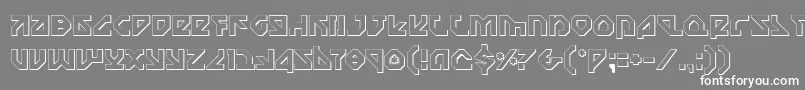 フォントNostroo – 灰色の背景に白い文字