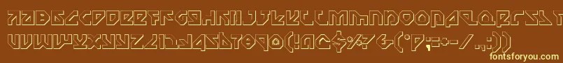 Шрифт Nostroo – жёлтые шрифты на коричневом фоне