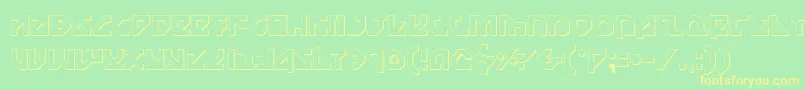 Nostroo Font – Yellow Fonts on Green Background