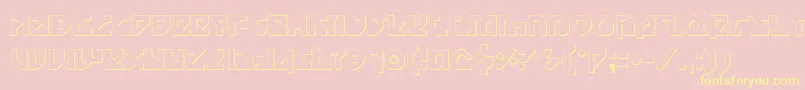 Nostroo Font – Yellow Fonts on Pink Background