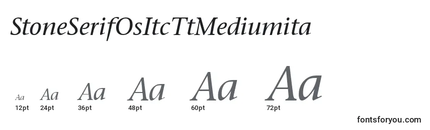 Größen der Schriftart StoneSerifOsItcTtMediumita