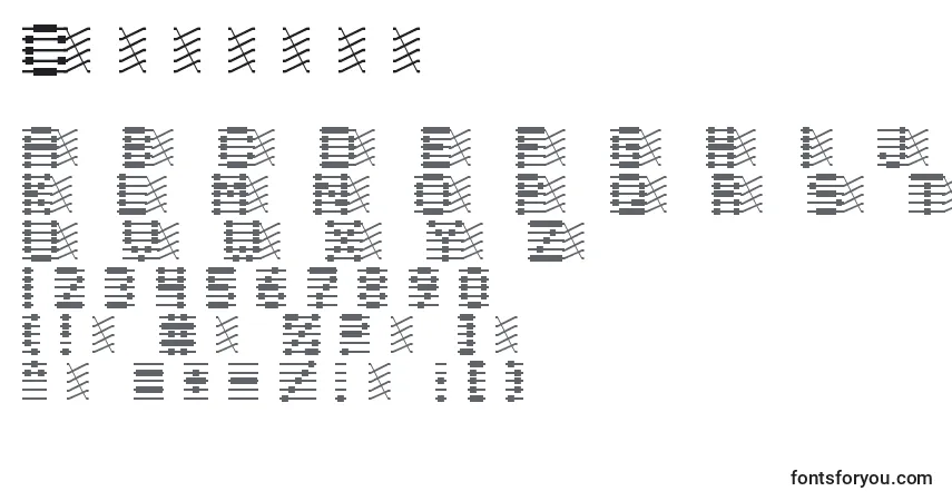 Шрифт Chloriin – алфавит, цифры, специальные символы