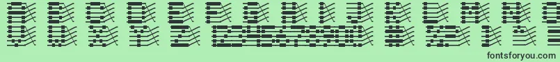 フォントChloriin – 緑の背景に黒い文字