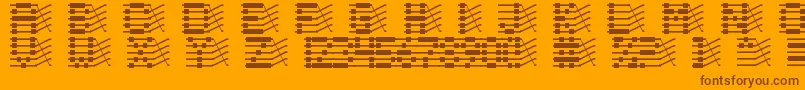 Chloriin Font – Brown Fonts on Orange Background