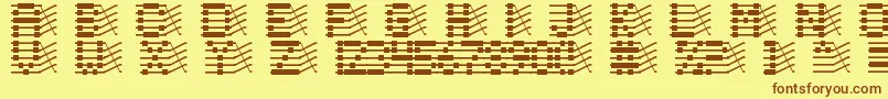 Chloriin Font – Brown Fonts on Yellow Background