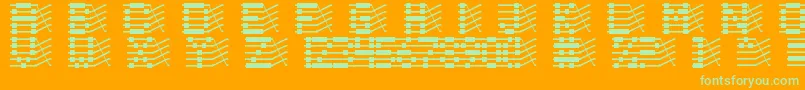 Chloriin Font – Green Fonts on Orange Background