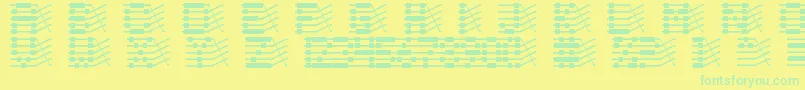 Chloriin Font – Green Fonts on Yellow Background