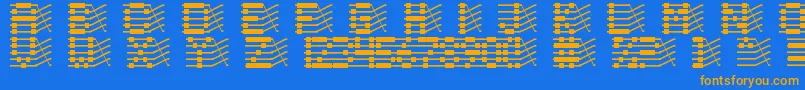 Chloriin Font – Orange Fonts on Blue Background