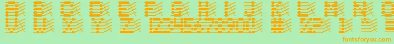 Chloriin Font – Orange Fonts on Green Background