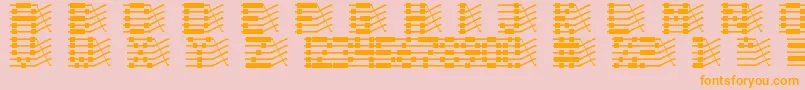 Chloriin Font – Orange Fonts on Pink Background