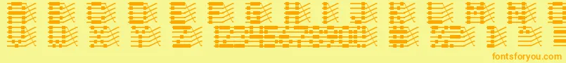 Chloriin Font – Orange Fonts on Yellow Background