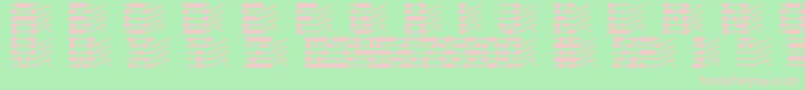 Chloriin-fontti – vaaleanpunaiset fontit vihreällä taustalla