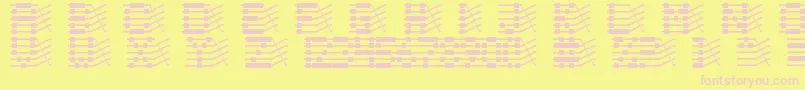 Chloriin Font – Pink Fonts on Yellow Background